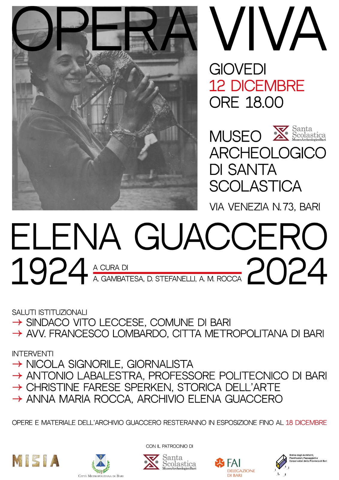 Opera Viva - Elena Guaccero 1924-2024